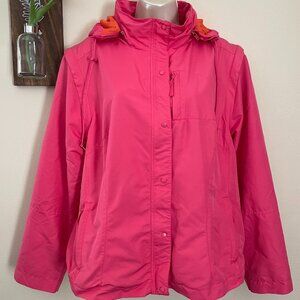 J. Jill Pink/Orange Convertible Jacket L